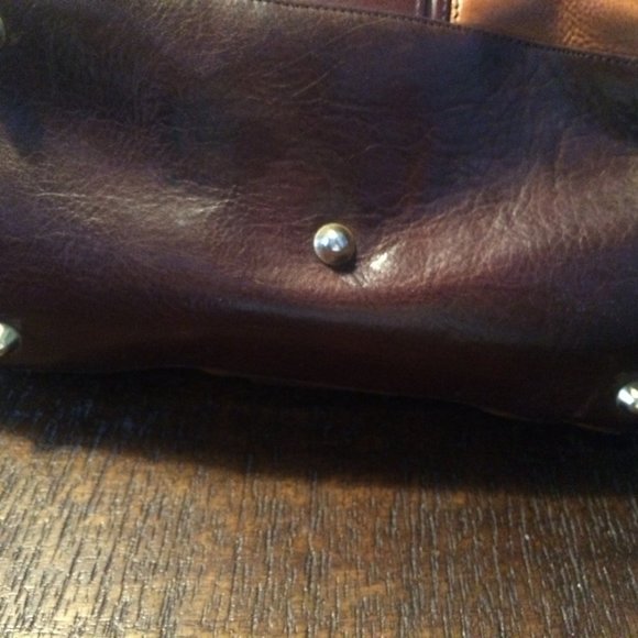 Designer brown Italian vintage Marino Orlandi leather bag - Picture 8 of 9